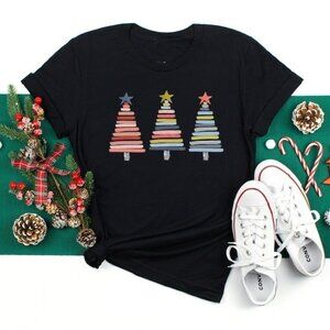 Christmas watercolor Trees Shirt, Christmas Shirts
